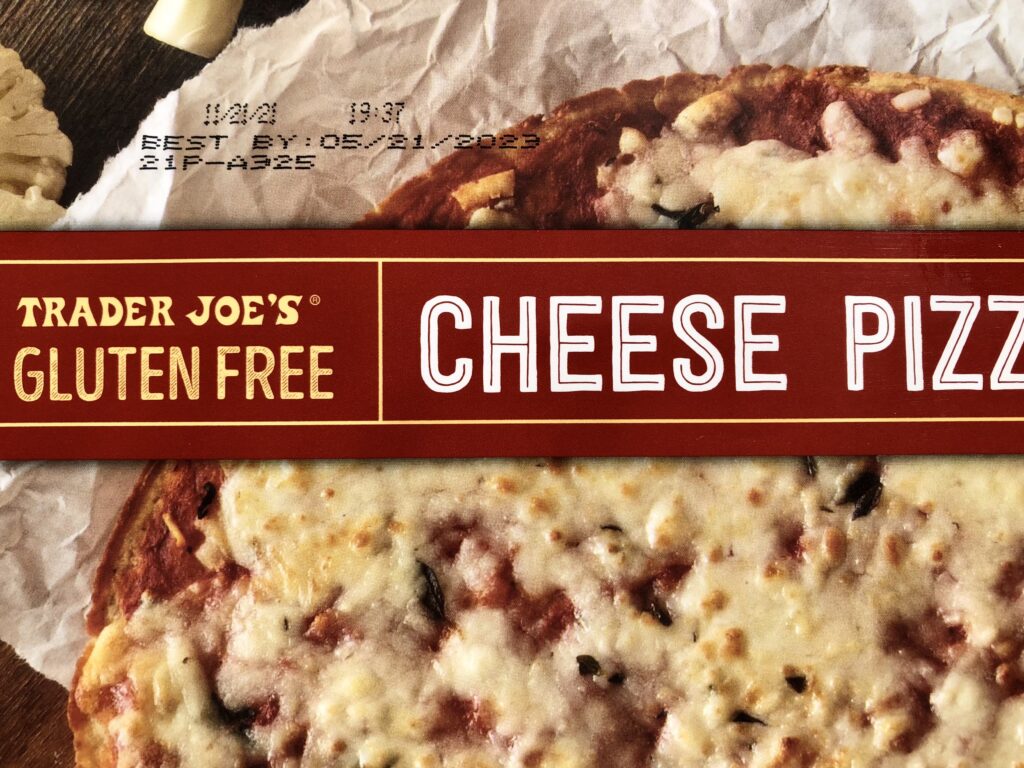 Trader Joe's gluten free cheese pizza